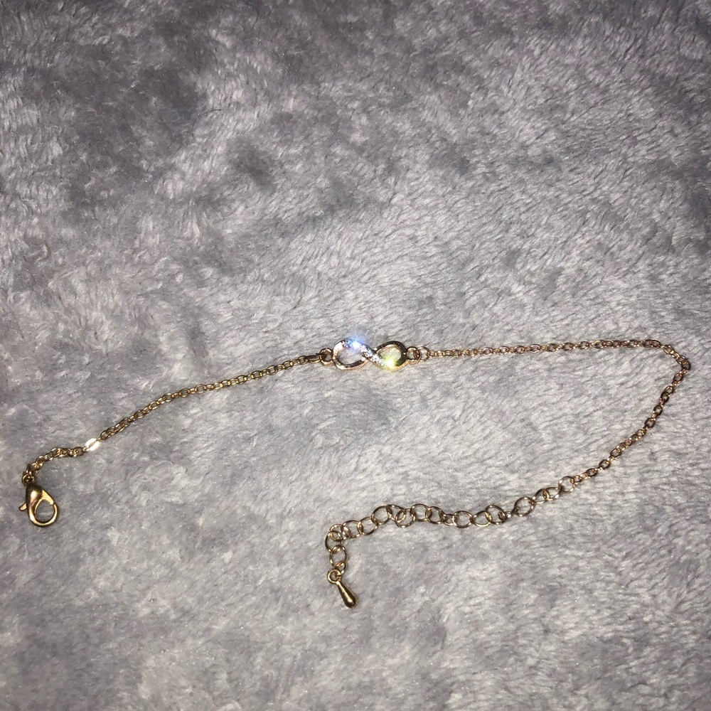 Elegant Infinity Gold colour  Chain Bracelet